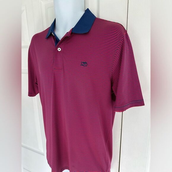 Southern Tide Polo Shirt Tide to Trail Striped Mens Short Sleeve Golf Shirt - Picture 5 of 12